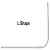 Aluminum Shower Curtain Track Set with Angled Bends in Multiple Styles (60" X 32" L-Shaped) view 2