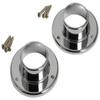 #30 CKP Brand 1-1/4" Closet Rod Flange, Polished Chrome (Sold As Pair) view 1
