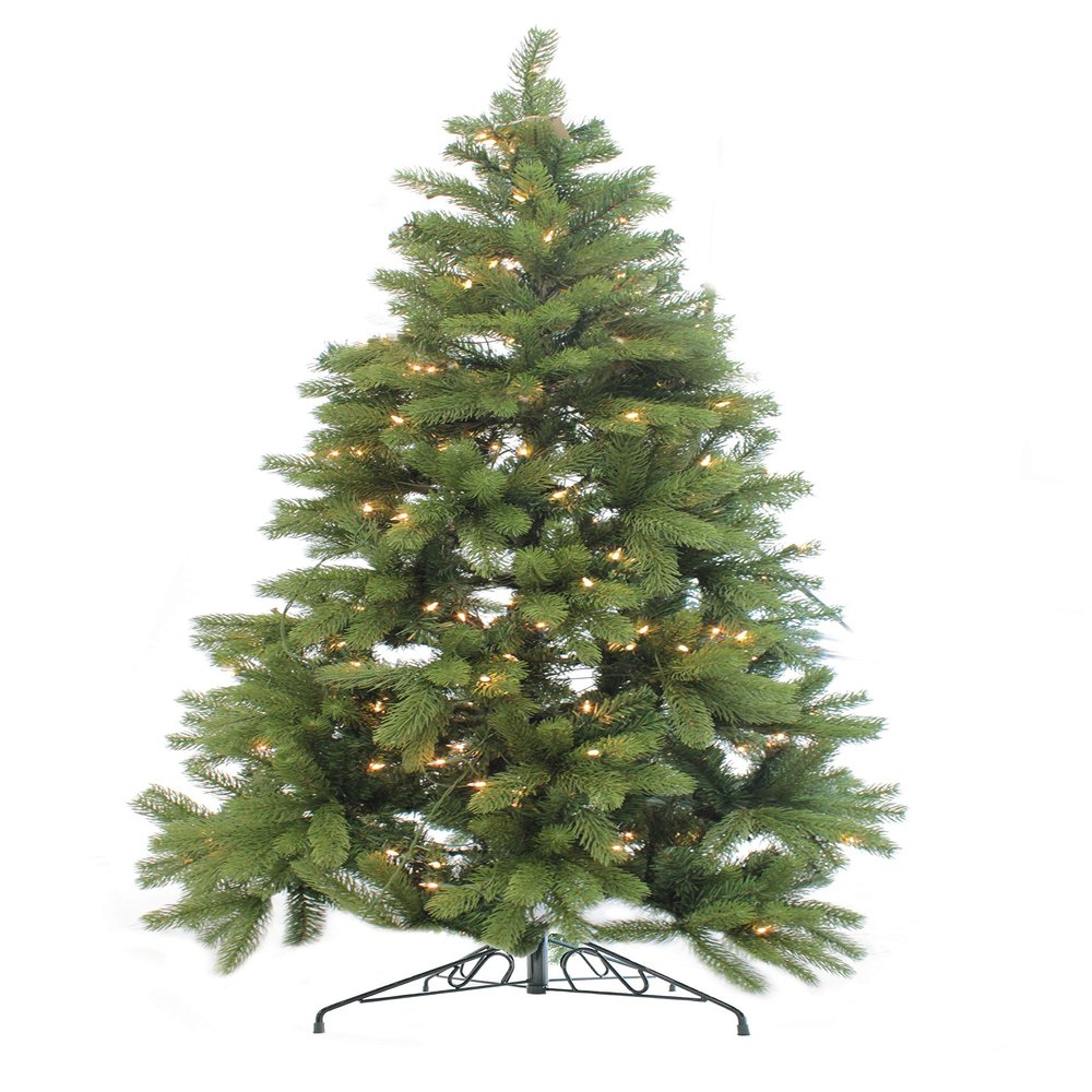 Perfect Holiday 5' Nobel Fir Christmas Tree | 565 Tips, Dia 31" | Includes Metal Stand, Green (PEM1921-5)