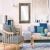 OVALCREST Rectangle Beveled Wall Mirror for Home Decor - Montreal Style - Champagne Silver - 25x29 Outside Dimensions view 3