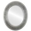 OVALCREST Oval Beveled Wall Mirror for Home Decor - Montreal Style - Silver Leaf with Brown Antique - 29x35 Outside Dimensions view 1
