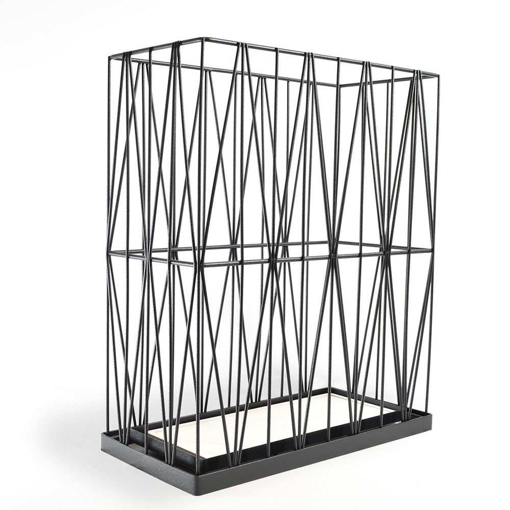 Mango Steam Pluvian Soakstone Umbrella Holder (Rectangle, Black)