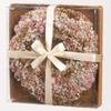 ASCA Artificial Flowers Gift Glitter Mix Wreath Pink Gold 21cm view 2