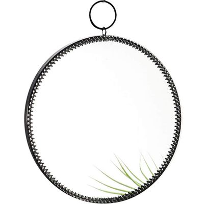 10-inch Metal Wrought Iron Bathroom Mirror, Bathroom Wall Mirror, Vanity Mirror, Decorative Mirror, Dressing Mirror, Round Mirror, Gold/Black