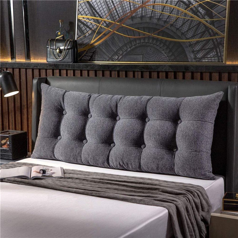 Bed Backrest Pillows, Headboard Pillow Reading Cushion Lumbar Back Cushion, with Removable Cover, Washable Wedge Pillow for Bed Rest,tv Pillow for Bed