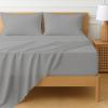 Cottington Lane Extra Deep Pocket Cal King Sheet Set Egyptian Cotton, 4 Piece Hotel Quality Luxury Bedding, 22-Inch Deep Fit, Soft, Breathable & Durable Sheets for Thick Mattresses, Silver Grey Solid view 1