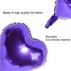 [10 Pack] Heart Shape Foil Balloons, 18" Mylar Balloons Aluminum Foil Decorations for Birthday Party/Wedding/Engagement Party/Celebration/Holiday/Show/Party Activities (Purple) view 3