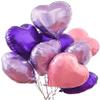 [10 Pack] Heart Shape Foil Balloons, 18" Mylar Balloons Aluminum Foil Decorations for Birthday Party/Wedding/Engagement Party/Celebration/Holiday/Show/Party Activities (Purple) view 4