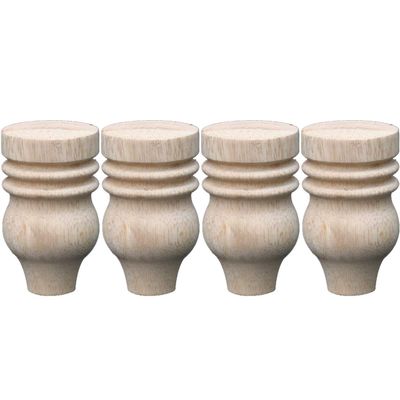 DIY Set of 4 Carvings Shaped Wood TV Table Legs Furniture Sofa Chair Ottoman Couch Bed Wardrobe Cabinet Legs Type-E