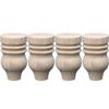 DIY Set of 4 Carvings Shaped Wood TV Table Legs Furniture Sofa Chair Ottoman Couch Bed Wardrobe Cabinet Legs Type-E view 1
