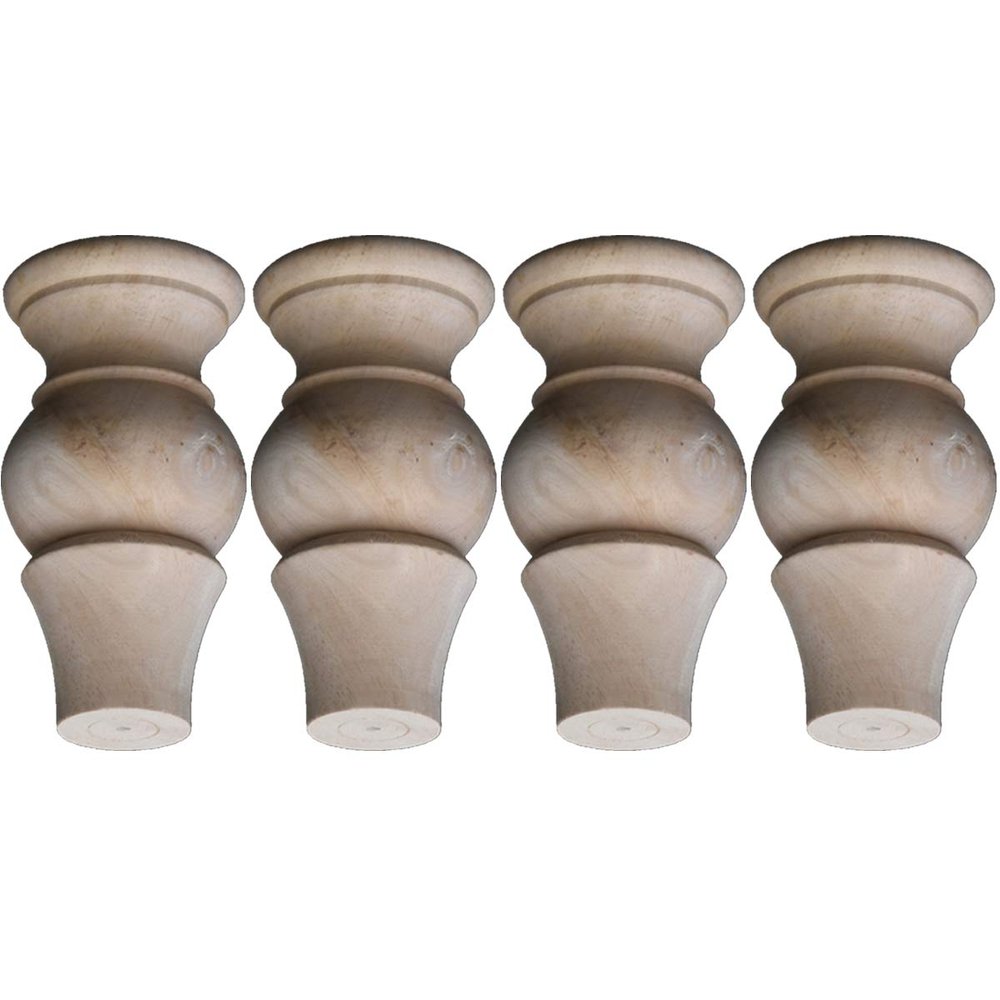 DIY Set of 4 Carvings Shaped Wood TV Table Legs Furniture Sofa Chair Ottoman Couch Bed Wardrobe Cabinet Legs Type-F