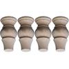 DIY Set of 4 Carvings Shaped Wood TV Table Legs Furniture Sofa Chair Ottoman Couch Bed Wardrobe Cabinet Legs Type-F view 1