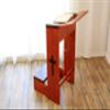 Kcelarec Wooden Prayer Table Prayer Bench Stool Padded Kneeler Shelf Folding Church Table with Shelf and Kneeling Cushions view 4
