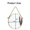 15.7 Inch Round Hanging Mirror/Makeup Mirror/High-end Home Decoration/Hanging Rope Round Mirror/Bedroom Living Room Toilet/Gold/White view 4
