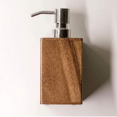 Geeyu Wooden Soap Dispenser, Countertop Hand Lotion Pump Bottles, Housewares for Kitchen Bathroom Washroom, Accessories with Pump (Color : Natural, Size : 200ML)