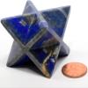 2.6" 125g Deep Blue Lapis Lazuli w/Pyrite 8 Point Merkaba Star Polished Layered Natural Gemstone Crystal Mineral Specimen - Afghanistan + One Polished Clear Quartz Cabochon view 4