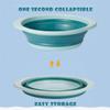 ORIZZP 3-Pack Collapsible Wash Basin Set, Baby Kids Wash Basin Dish Tub for Travel Home, 3 Different Sizes Set Space Saving Blue view 3