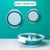 ORIZZP 3-Pack Collapsible Wash Basin Set, Baby Kids Wash Basin Dish Tub for Travel Home, 3 Different Sizes Set Space Saving Blue view 4