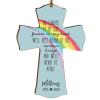 LifeSong Milestones Personalized Pet Memorial Gift Mini Cross 4x6 Family Keepsake Rainbow Bridge Collection Loss of Pet Dog or Cats Bereavement Gift No Longer by My Side view 1