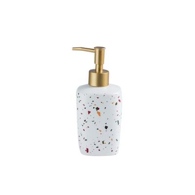 Geeyu Bath Soap Dispenser, Rustproof Pump, Hand Ceramic Pump Bottle, Lotions and Liquids, Home Bathroom Accessories (Color : White, Size : 380ml)