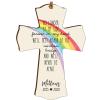 LifeSong Milestones Personalized Rainbow Bridge Pet Memorial Gift Mini Cross 4x6 Family Keepsake Loss of Pet Dog or Cats Bereavement Gift No Longer by My Side view 1