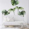 Watercolor Monstera Tropical Jungle Leaves Vinyl Wall Stickers (Jungle Green) view 1