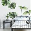 Watercolor Monstera Tropical Jungle Leaves Vinyl Wall Stickers (Jungle Green) view 2