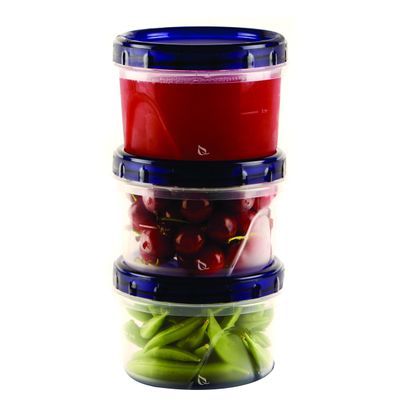 [10 PACK] 16 oz Twist Top Storage Deli Containers - Airtight Reusable Plastic Food Storage Canisters with Twist & Seal Lids, Leak-Proof - Meal Prep, Lunch, Togo, Stackable, BPA-Free Snack Containers