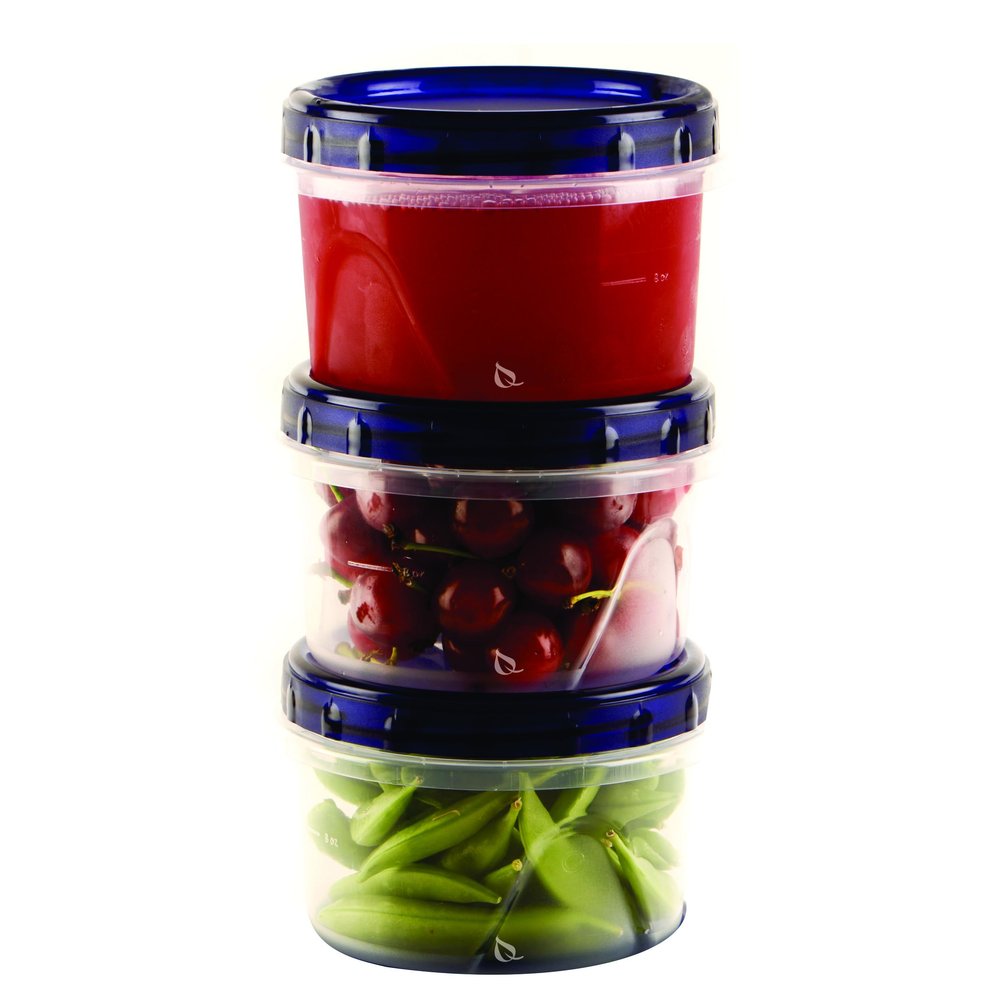 [10 PACK] 16 oz Twist Top Storage Deli Containers - Airtight Reusable Plastic Food Storage Canisters with Twist & Seal Lids, Leak-Proof - Meal Prep, Lunch, Togo, Stackable, BPA-Free Snack Containers