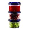 [10 PACK] 16 oz Twist Top Storage Deli Containers - Airtight Reusable Plastic Food Storage Canisters with Twist & Seal Lids, Leak-Proof - Meal Prep, Lunch, Togo, Stackable, BPA-Free Snack Containers view 1