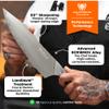 Dalstrong Chef Knife - 8 inch - Valhalla Series - Premium 9CR18MOV HC Steel - Celestial Resin & Wood Handle - Razor Sharp - Kitchen Cooking Chef's Knife - Leather Sheath view 3