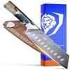 Dalstrong Santoku Knife - 7 inch - Valhalla Series - 9CR18MOV High Carbon Steel - Vegetable Knife - Celestial Resin & Wood Handle - Asian Cooking Knife - Premium Kitchen Knife Gift- w/Leather Sheath view 1