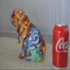 NIFAO Graffiti Bulldog Made of Resin Statue - Size: 8" L x 4" W x 7" H view 3
