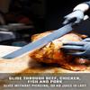 Dalstrong 12-Inch Slicing Knife - Valhalla Series - 9CR18MOV HC Steel - Celestial Resin & Wood Handle - Razor Sharp Slicer for BBQ, Brisket, Carving - With Leather view 4