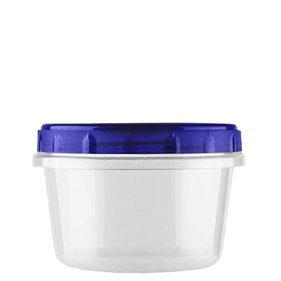 [75 PACK] 16 oz Twist Top Storage Deli Containers - Airtight Reusable Plastic Food Storage Canisters with Twist & Seal Lids, Leak-Proof - Meal Prep, Lunch, Togo, Stackable, BPA-Free Snack Containers