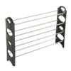 Misc 4 Tier Stackable Shoe Rack 16 Pair Capacity - Black Iron Plastic Includes Hardware view 3