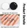Frameless Round Mirror Desktop Vanity Mirror Desktop Vanity Mirror Jewelry Storage Makeup Small Mirror, Wave Chassis Storage, Mirror Diameter 6.5 Inches view 4