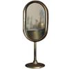 6X16 Inches Oval Mirror-Retro Metal Desktop Mirror-Light Luxury Desktop Decoration High-Definition Mirror-Hotel Industrial Wind Mirror Table view 1