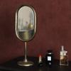 6X16 Inches Oval Mirror-Retro Metal Desktop Mirror-Light Luxury Desktop Decoration High-Definition Mirror-Hotel Industrial Wind Mirror Table view 2