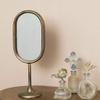 6X16 Inches Oval Mirror-Retro Metal Desktop Mirror-Light Luxury Desktop Decoration High-Definition Mirror-Hotel Industrial Wind Mirror Table view 3