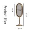 6X16 Inches Oval Mirror-Retro Metal Desktop Mirror-Light Luxury Desktop Decoration High-Definition Mirror-Hotel Industrial Wind Mirror Table view 4