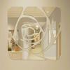 Flexible Mirror Self-Adhesive Plastic Mirror Dedicated to Non-Glass Mirror Stickers for Family Wedding Room Decoration, Wall Stickers Mosaic Painting, Rose Pattern view 1