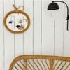 10-inch Handmade Rattan Retro Round Mirror Apple Mirror Household Makeup Mirror Wall Hanging Entrance Decoration, Desktop Decoration view 4