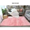 WJXBoos Plush Velvet Area Rug,Extra Soft Bedside Living Room Runner Rug,Cotton Bottom Thick Carpet,Premium Faux Fur Floor Mat Pink 120x180 cm view 2