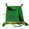 Ancient Wisdom Jute Natural Snap Tray with Handle/Spa Tray/Gift Tray/Valet Tray/Square Tray/Shallow Tray Basket (Green) view 2