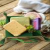 Ancient Wisdom Jute Natural Snap Tray with Handle/Spa Tray/Gift Tray/Valet Tray/Square Tray/Shallow Tray Basket (Green) view 3