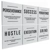6X Motivational canvas, wall art for bedroom and office, inspirational black and white canvas poster, motivational poster set, decor bundle for home, wall pictures for living room (6x - 30 X 30 in) view 1