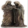 The Holy Family, Joseph and Mary Holding Baby Jesus (Cold Cast Bronze Statue 22cm / 8.6inches) view 1