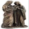 The Holy Family, Joseph and Mary Holding Baby Jesus (Cold Cast Bronze Statue 22cm / 8.6inches) view 2