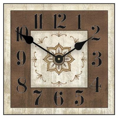 Charlotte Square Large Wall Clock | Ultra Quiet Quartz Mechanism | Hand Made in USA Beautiful Crisp Lasting Color | Comes in 8 Sizes | 24-Inch